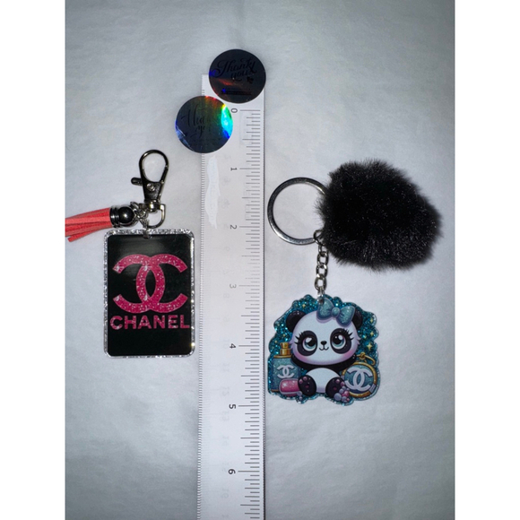 Unbranded Accessories - Women's Unbranded Inspired Keychain Set One Size Black Pink
